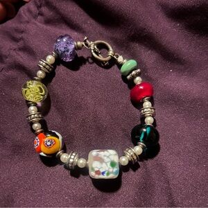 Vintage glass beaded bracelet